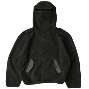 *NWT* Black Sherpa Fleece Balaclava Hoodie Sweatshirt / Pullover / Jacket